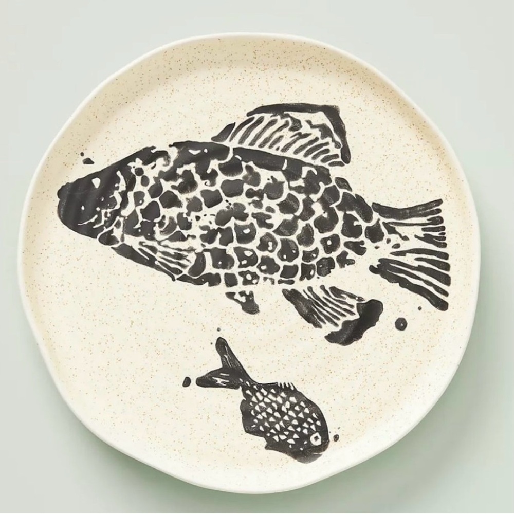 Anthropologie Tetra Fish Plate 8 1/2 Inches